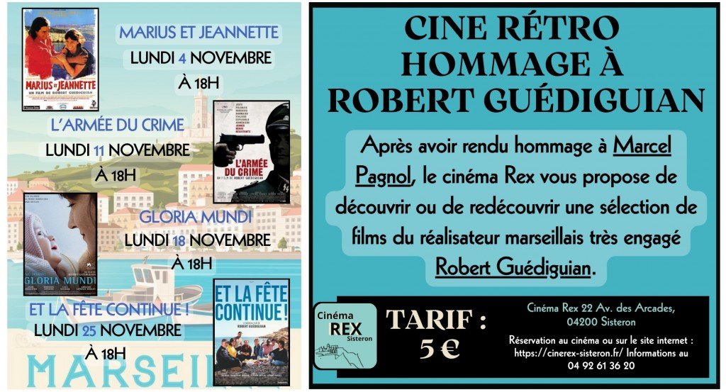 actualité CINE RETRO HOMMAGE A ROBERT GUEDIGUIAN