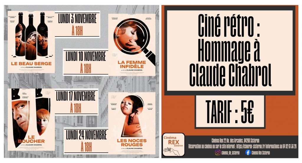actualité CINE RETRO - HOMMAGE A CLAUDE CHABROL